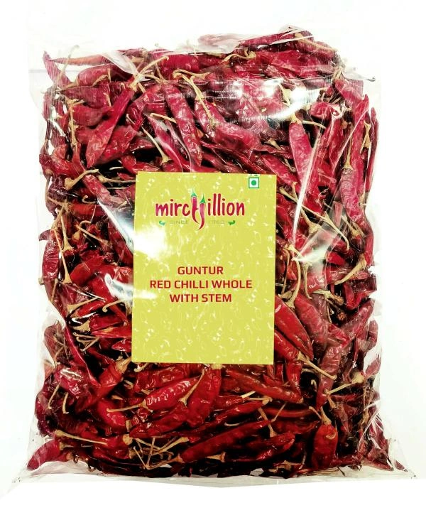 Mirchillion Guntur Whole Chilli with stem